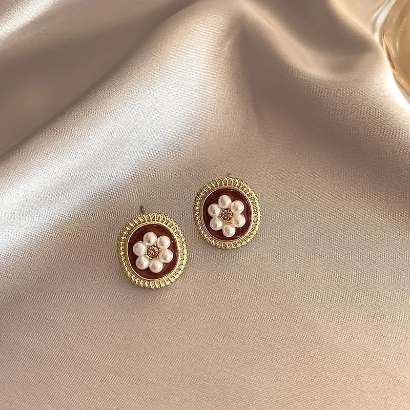 Crimson Bloom Studs