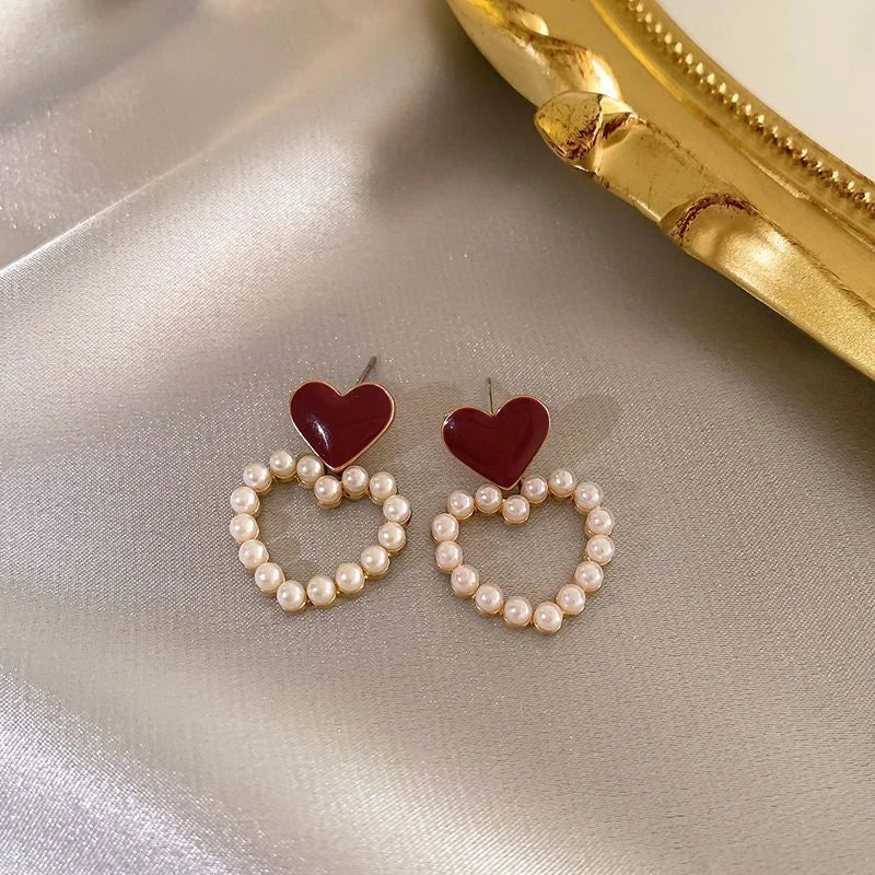 Crimson Bloom Studs