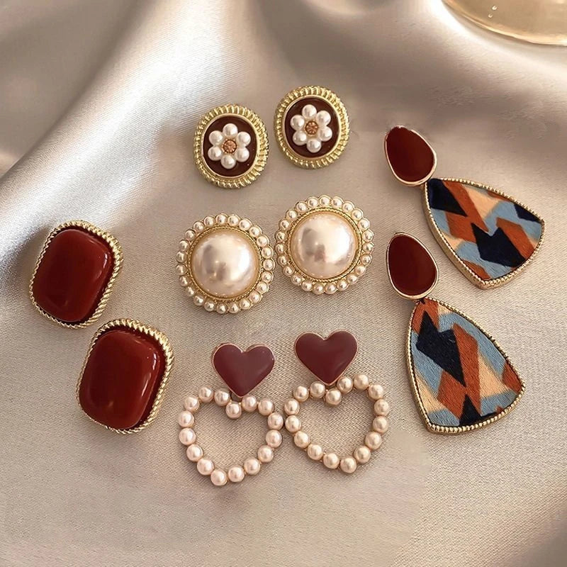 Crimson Bloom Studs