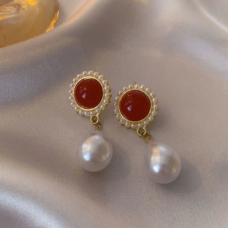 Crimson Bloom Studs