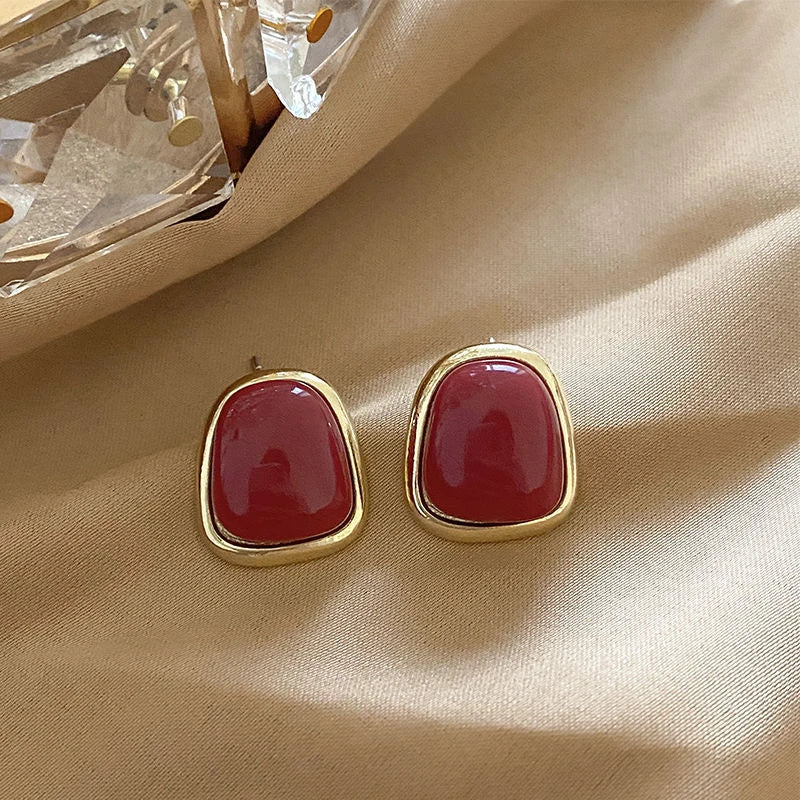 Crimson Bloom Studs