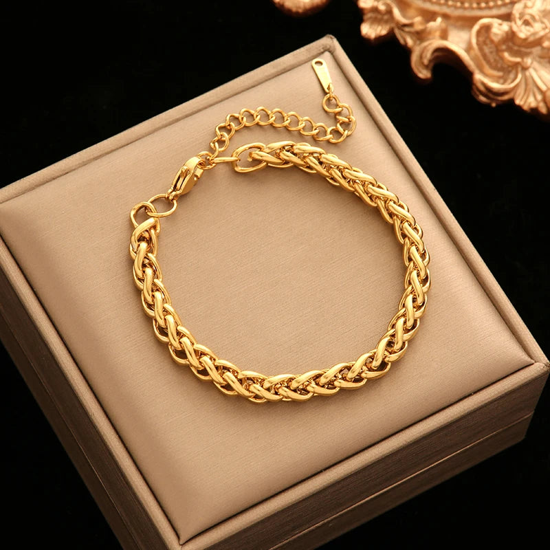 Golden Twist Bangle